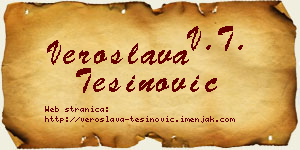 Veroslava Tešinović vizit kartica